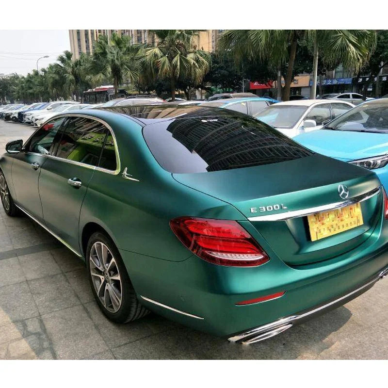 Glossy Dark Green Pearl Metallic Auto Vinyl Vehicle Wrap with a Metallic Flake for the extra Shimmer