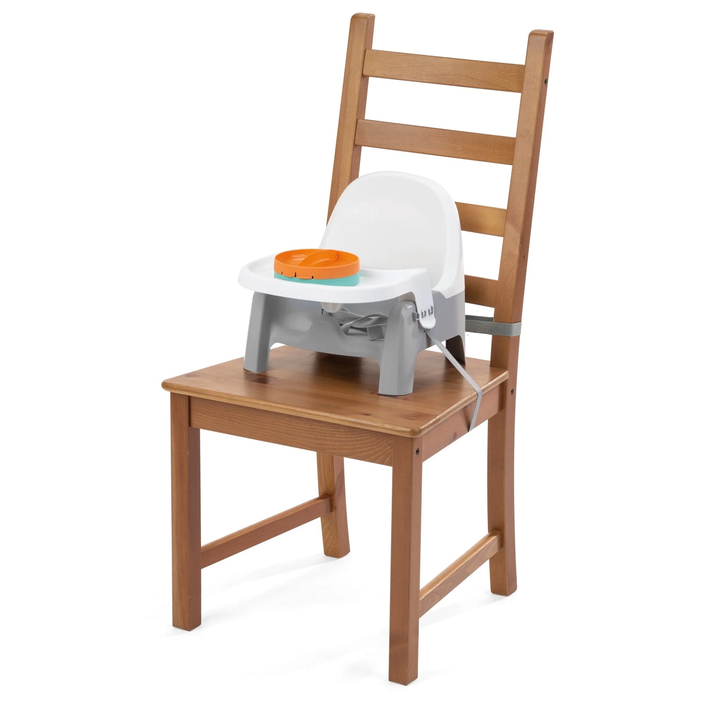 Deluxe Learn-To-Dine Feeding Seat, Ages 6 Months to 3 Years, Orange and Teal