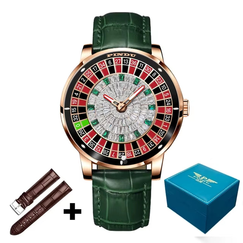 Roulette Series Watch Men'S Poker Fully Automatic Mechanical Watch Luminous Trendy Men'S Watch Large Dial Watch