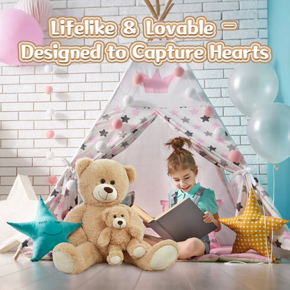 39" Giant Teddy Bear Mommy and Baby Soft Plush Bear Stuffed Animal