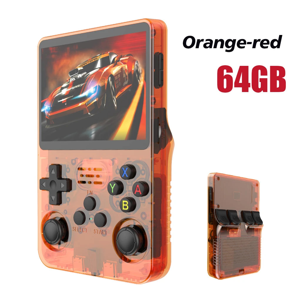R36S Retro Handheld Video Game Console Linux System 3.5 Inch IPS Screen R35S Pro Portable Pocket Video Player 64GB Games
