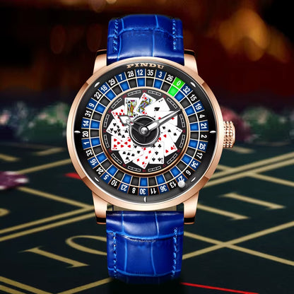 Roulette Series Watch Men'S Poker Fully Automatic Mechanical Watch Luminous Trendy Men'S Watch Large Dial Watch