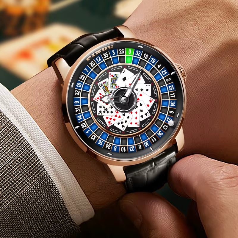 Roulette Series Watch Men'S Poker Fully Automatic Mechanical Watch Luminous Trendy Men'S Watch Large Dial Watch