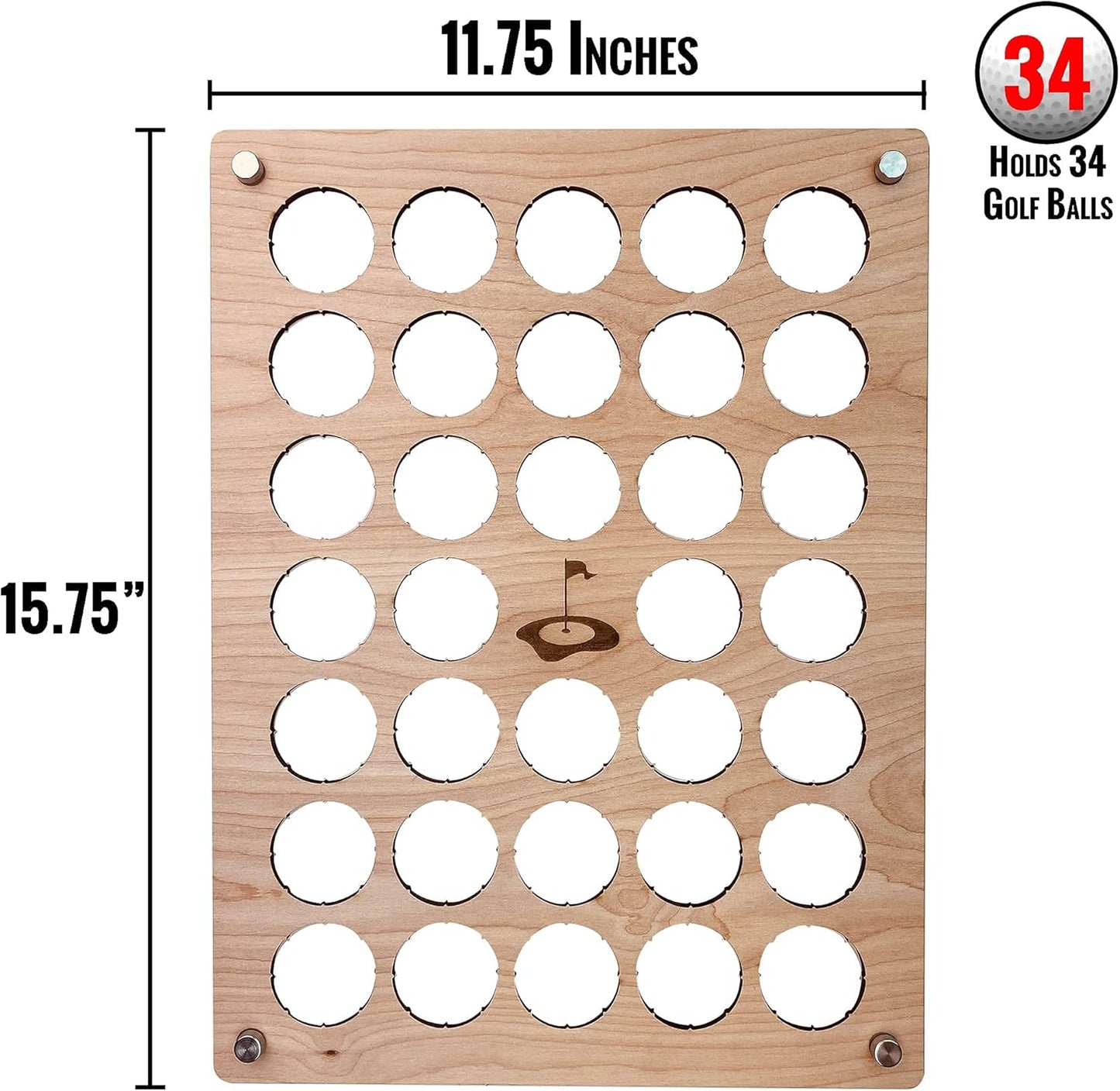 Golf Ball Display Holder Collector’S Case Holds 39 Golf Balls Wall Mount Decor