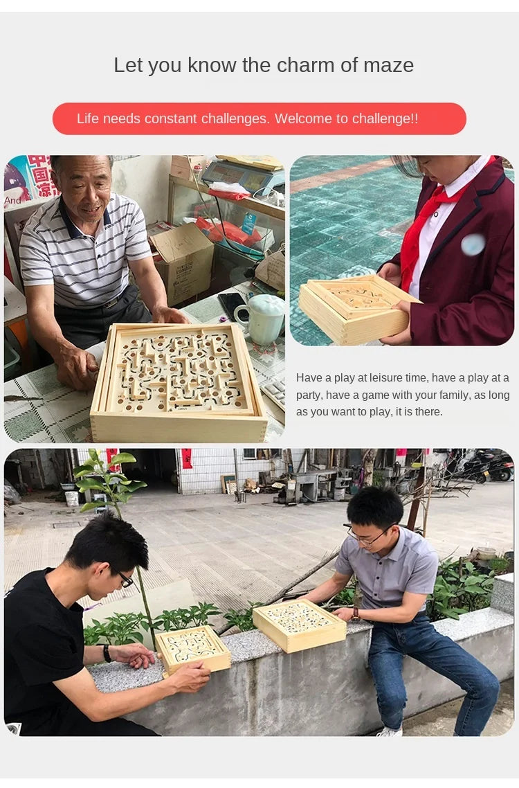 Adult Interactive Desktop Party Game Labyrinth Intelligence Balance Ball Maze Games Puzzles Toys