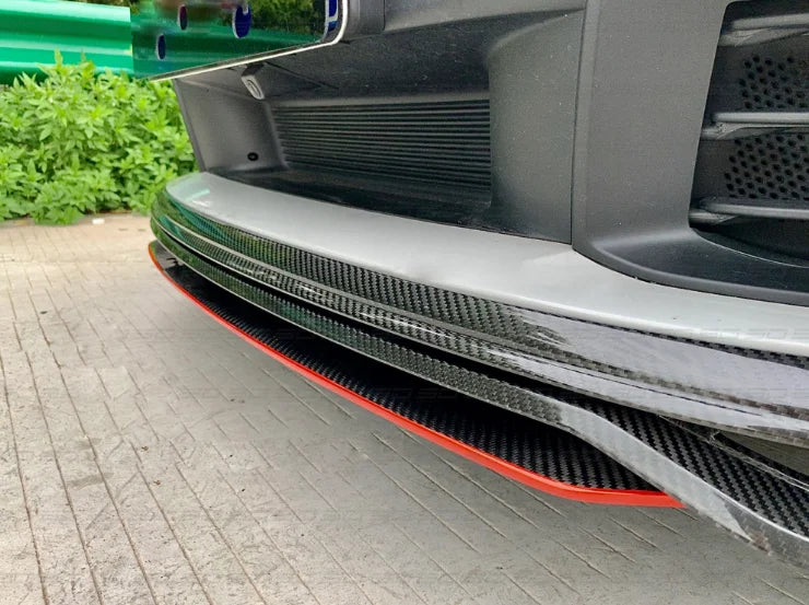 T Style Carbon Fiber Full Set Body Kit Front Lip Rear Diffuser Side Skirts for Porsche 911 992 carrera