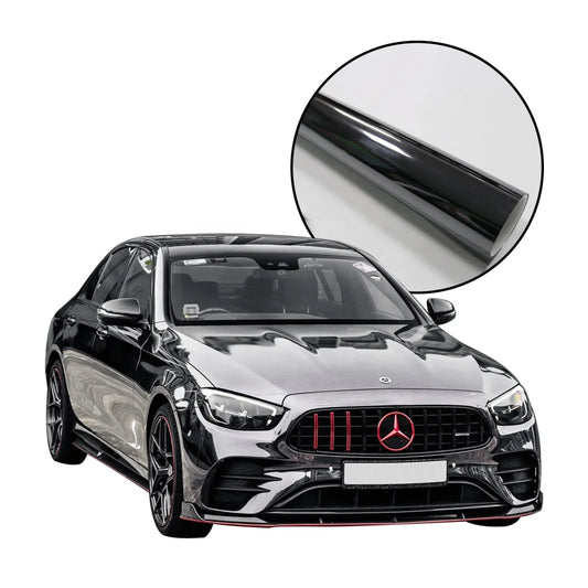 High Quality Chrome Black Car Mirror Chrome Wrap Foil Gray Holographic PVC Anti Scratch Color Changing Car Wrap Film