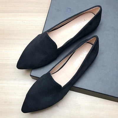 Women Flats Pointed Toe Solid Color Black Flats for Women Dressy Comfort Foldable Flats for Women Leopard Brown Flat Heel Shoes