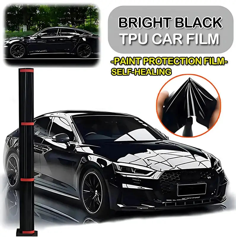 TPU Piano Black PPF Film Factory Car Wrap Film TPU Car Stickers Vehicle Color Changing Wrapping Film Self-healing TPU Car PPF