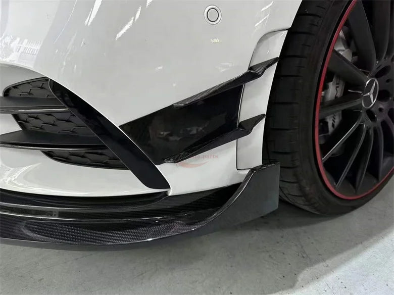 TAKD Style Carbon Fiber Bodykit Front lip rear diffuser side mirror hood for Mercedes-Benz W177 A-Class A35L AMG