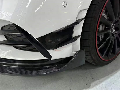 TAKD Style Carbon Fiber Bodykit Front lip rear diffuser side mirror hood for Mercedes-Benz W177 A-Class A35L AMG