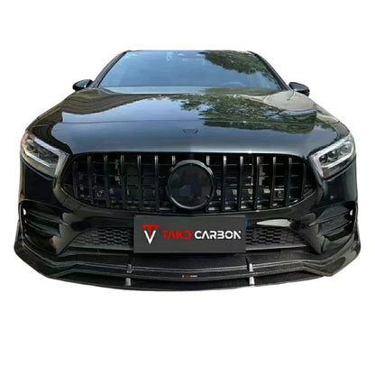 TAKD Style Carbon Fiber Bodykit Front lip rear diffuser side mirror hood for Mercedes-Benz W177 A-Class A35L AMG