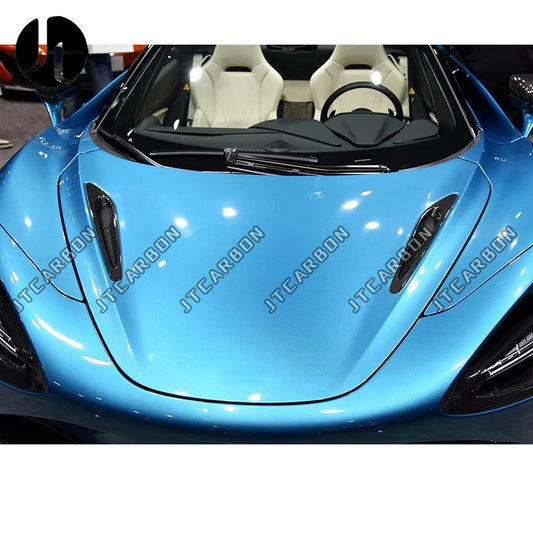 Replacement Style Carbon Fiber Front Hood Vents for McLaren 720S Coupe Spider Intake Covers Body Kit