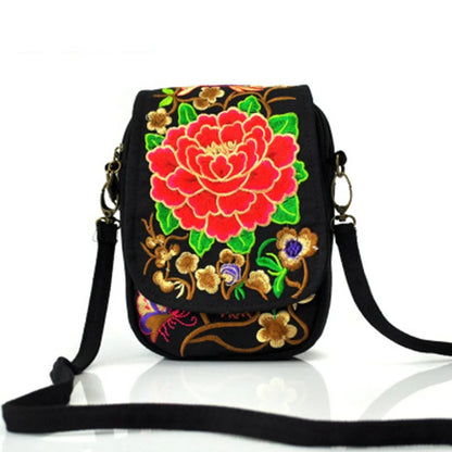 Chinese style new Yunnan national wind flip embroidered bag features embroidery mini packet mobile phone bag