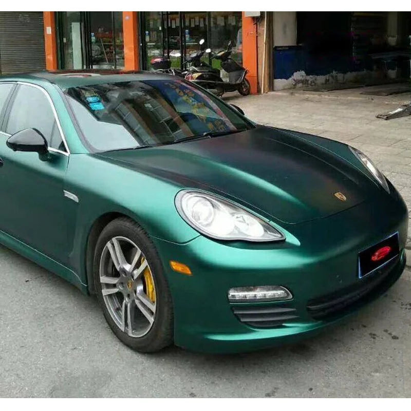 Glossy Dark Green Pearl Metallic Auto Vinyl Vehicle Wrap with a Metallic Flake for the extra Shimmer