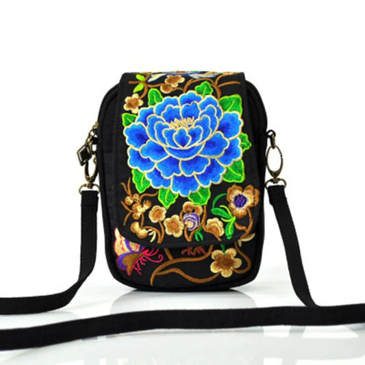 Chinese style new Yunnan national wind flip embroidered bag features embroidery mini packet mobile phone bag