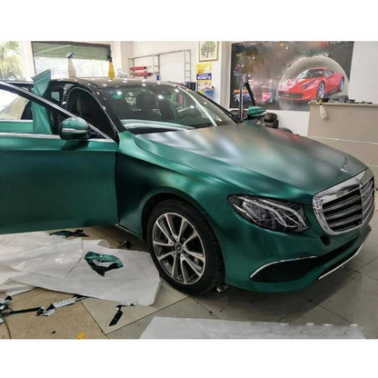 Glossy Dark Green Pearl Metallic Auto Vinyl Vehicle Wrap with a Metallic Flake for the extra Shimmer