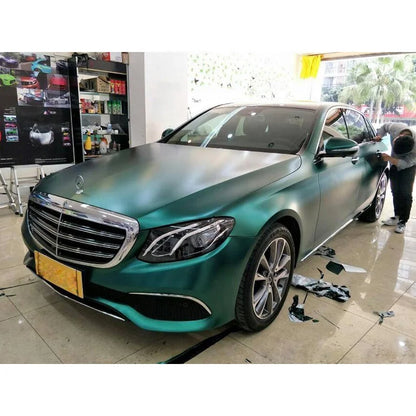Glossy Dark Green Pearl Metallic Auto Vinyl Vehicle Wrap with a Metallic Flake for the extra Shimmer
