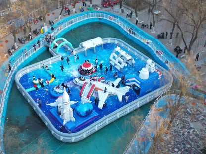 Kids Playground PVC Inflatable Water Slide Commercial Outdoor Large Inflatable Water Playground With Large Swimming Pool