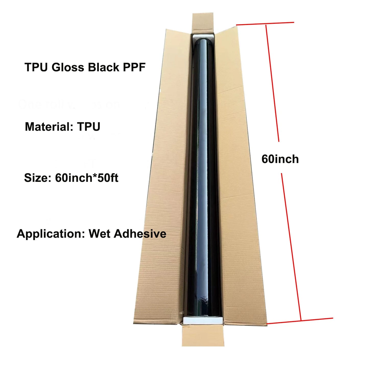 TPU Piano Black PPF Film Factory Car Wrap Film TPU Car Stickers Vehicle Color Changing Wrapping Film Self-healing TPU Car PPF