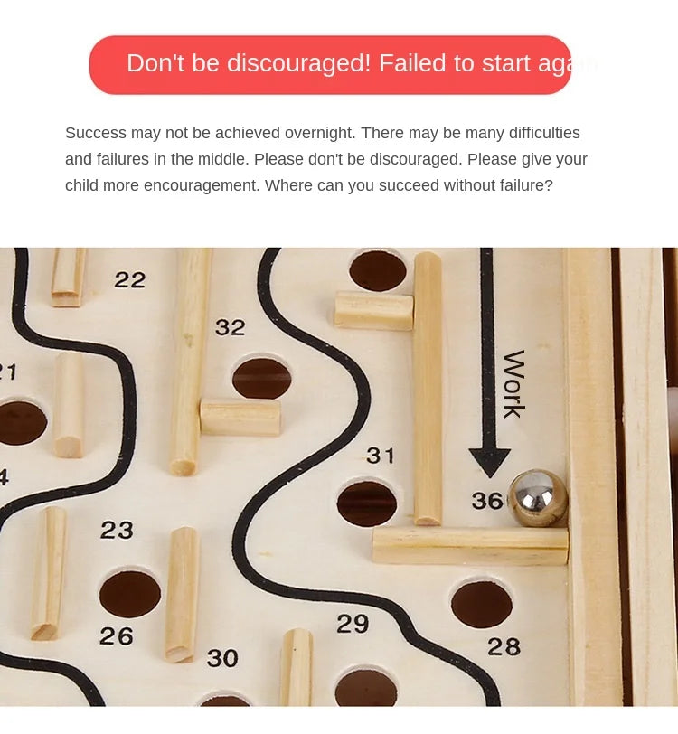 Adult Interactive Desktop Party Game Labyrinth Intelligence Balance Ball Maze Games Puzzles Toys
