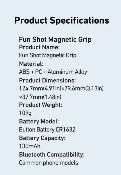 TELESIN Phone Camera Shoot Hand Grip Magnetic Smart Phone Holder Shooting Aid Remote Control Handle For Iphone Android Phone