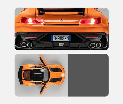 1/24 Benzs-GT GTR Alloy Sports Car Model Diecast & Toy Vehicles Metal Racing Car Model High Simulation Sound and Light Kids Gift