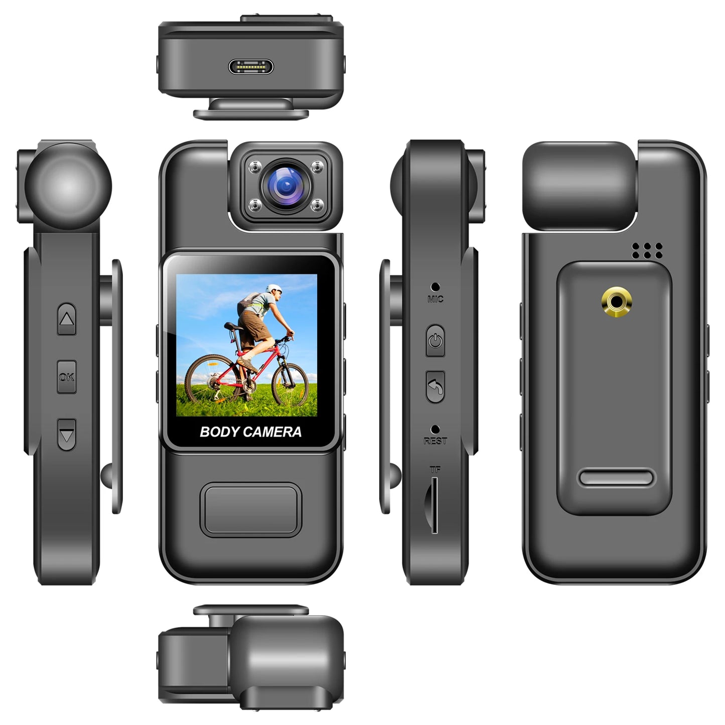 Ultra HD 8K Wifi Camera Digital Video Mini Portable Handheld Law Enforcement Recorder 180° Rotatable Lens Outdoor Sports Camera