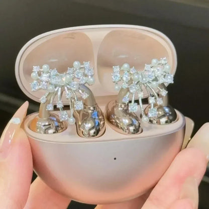 1PC DIY Headphone Diameter Buckle Zircon Decorative Headphone Decoration Clip Removeable Easy to Install Earbud Accessories