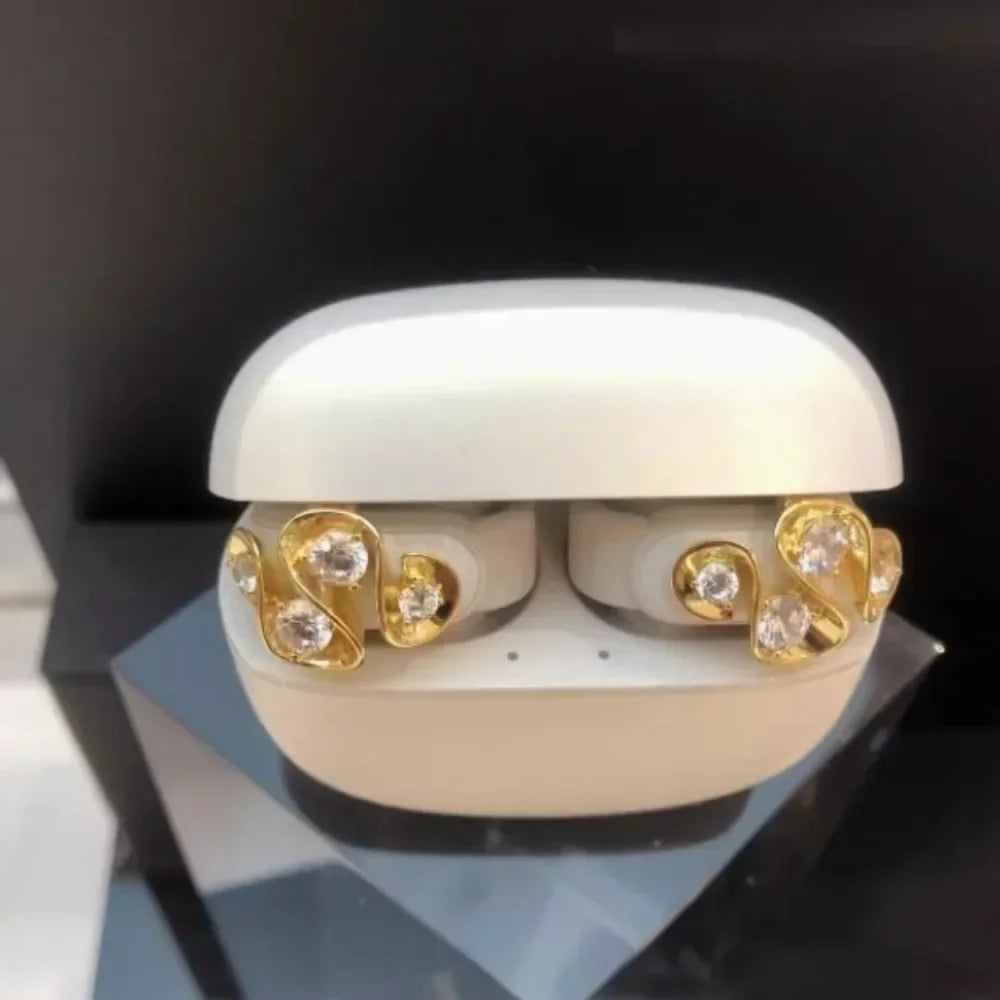 1PC DIY Headphone Diameter Buckle Zircon Decorative Headphone Decoration Clip Removeable Easy to Install Earbud Accessories