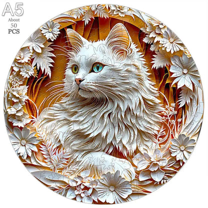 Populal Cat Jigsaw Wooden Puzzle Children'S Puzzle Gifts Unique Family Puzzle Games Intelligent Wooden Diy Crafts Games Puzzles
