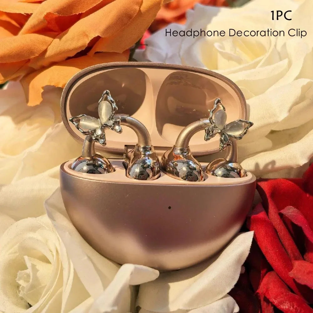 1PC DIY Headphone Diameter Buckle Zircon Decorative Headphone Decoration Clip Removeable Easy to Install Earbud Accessories