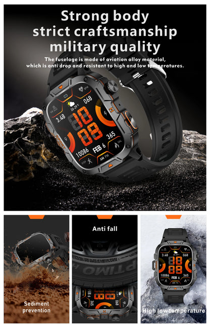 2025 New For Xiaomi Military Grade Smart Watch Men 1.96" AMOLED Screen 5ATM Waterproof Sports Fitness Tracker BT Call Smartwatch