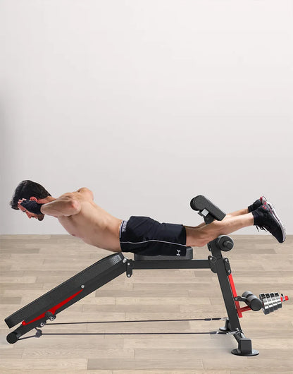 Foldable Adjustable Weight Bench Fitness Weight Bench with Height Adjustable for Home Gym Full Body Workout