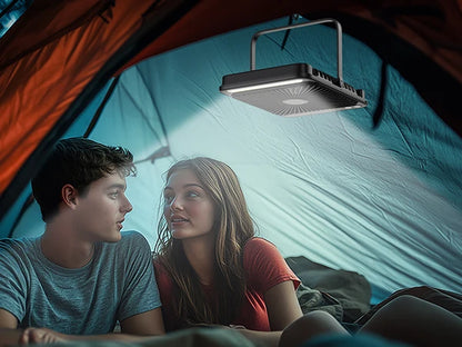 Warmco D4 Portable Desk Fan Rechargeable 20000mAh Camping Fan with Light,48Hrs Run Time 8" Silent Personal Fan Digital Display