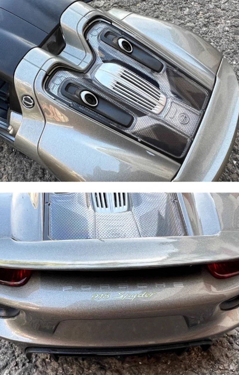 WELLY 1/18 Scale Porsche 918 SPYDER with Top Alloy Sports Car Model Collection Souvenir Static Display Ornaments Toy Gift