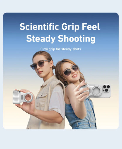 TELESIN Phone Camera Shoot Hand Grip Magnetic Smart Phone Holder Shooting Aid Remote Control Handle For Iphone Android Phone