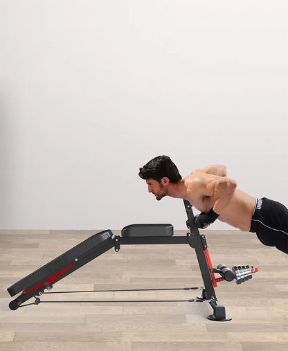 Foldable Adjustable Weight Bench Fitness Weight Bench with Height Adjustable for Home Gym Full Body Workout