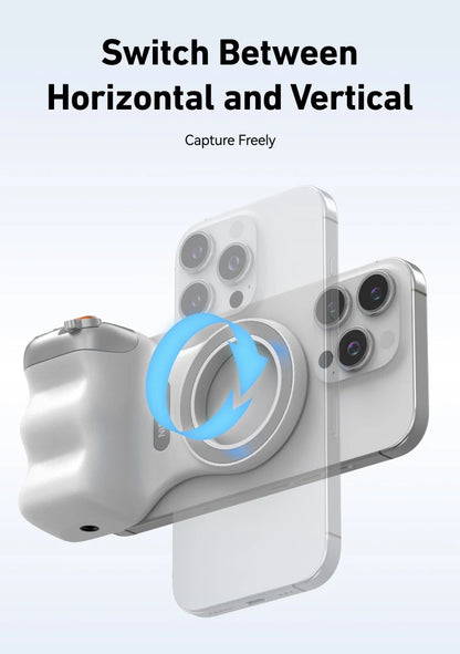 TELESIN Phone Camera Shoot Hand Grip Magnetic Smart Phone Holder Shooting Aid Remote Control Handle For Iphone Android Phone