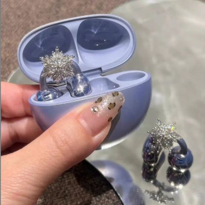 1PC DIY Headphone Diameter Buckle Zircon Decorative Headphone Decoration Clip Removeable Easy to Install Earbud Accessories