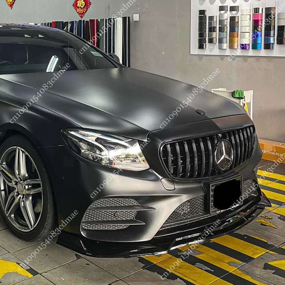 Front Bumper Splitter For Mercedes-Benz E Class W213 E260 E300 E43 AMG 4-Door 2017-2020 Pre-facelift Spoiler Diffuser Bodykits