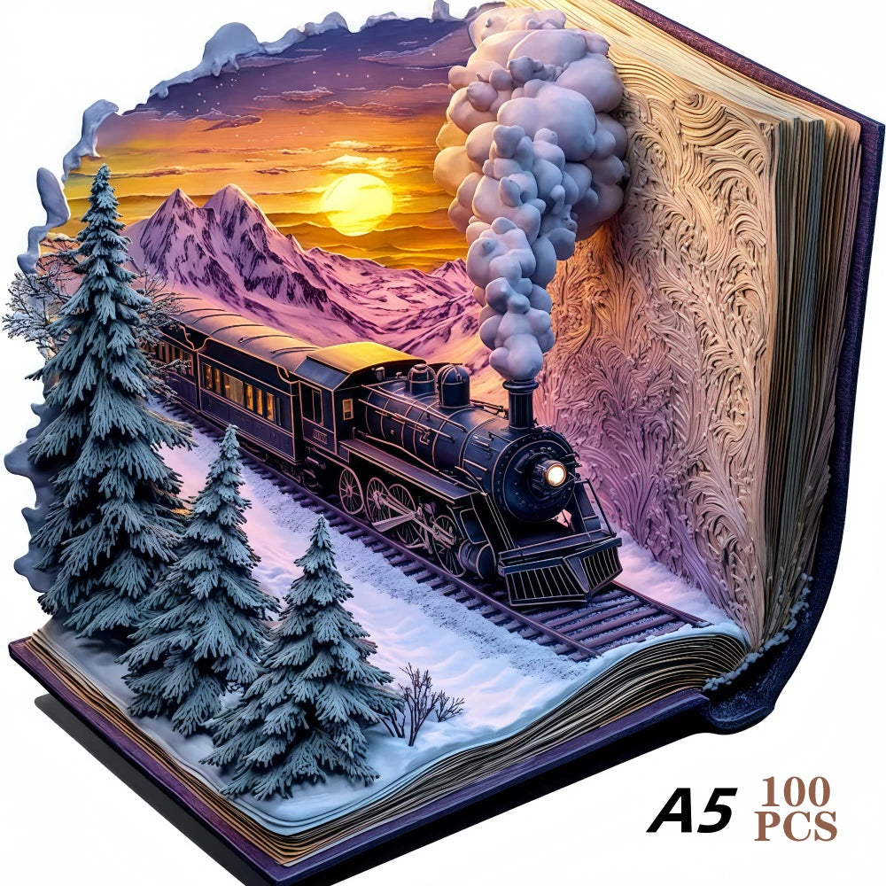 3D Train forest Wooden Jigsaw Puzzle For adult and kids 300pcs high challenge Educational Gift Interactive Games Puzzles Wood