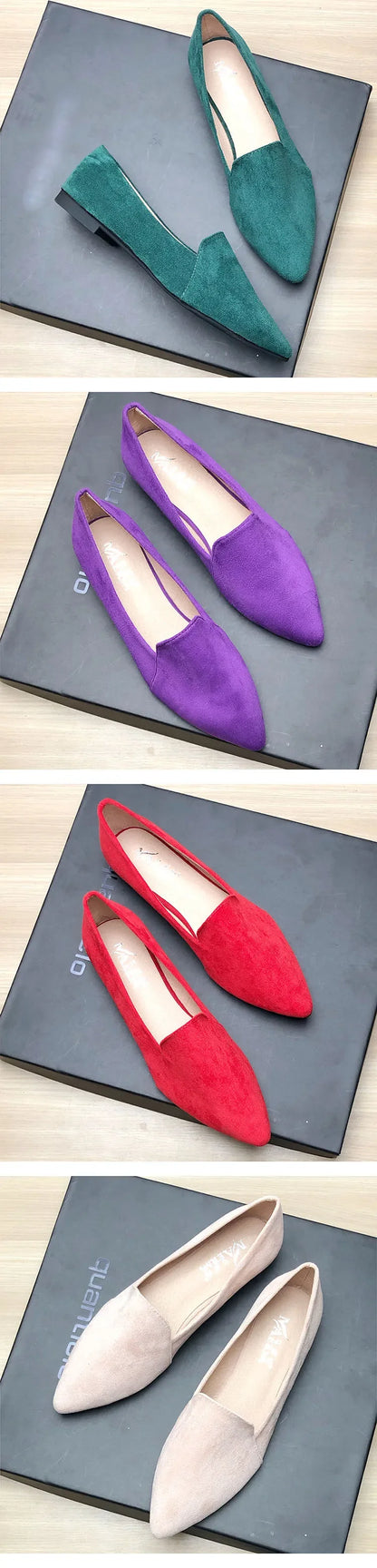 Women Flats Pointed Toe Solid Color Black Flats for Women Dressy Comfort Foldable Flats for Women Leopard Brown Flat Heel Shoes