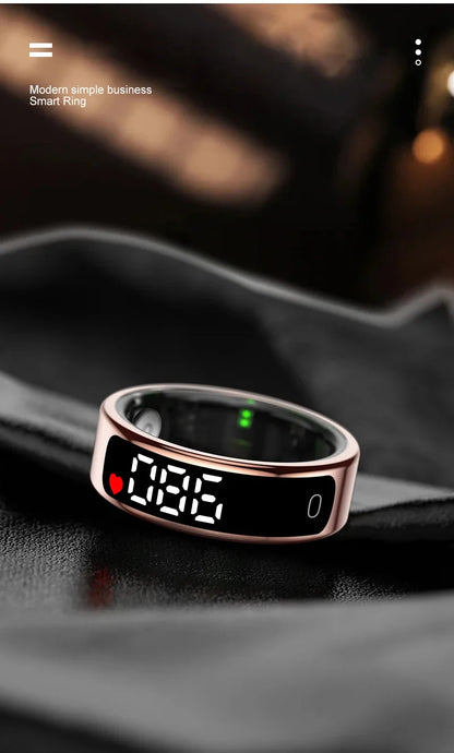 New Smart Ring 2025 Display Screen Gestures Control Video 5ATM Waterproof Remote Camera Blood Oxygen Monitor Multi Sports Mode