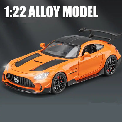 1/24 Benzs-GT GTR Alloy Sports Car Model Diecast & Toy Vehicles Metal Racing Car Model High Simulation Sound and Light Kids Gift