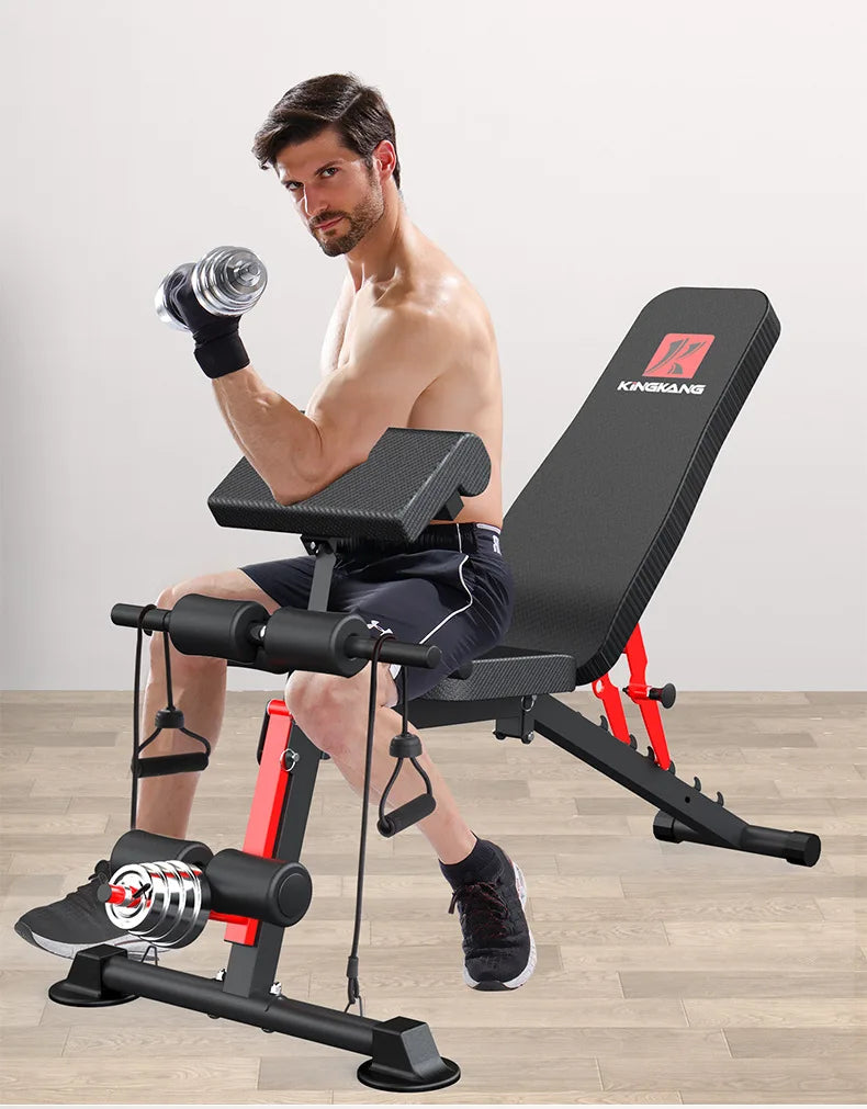 Foldable Adjustable Weight Bench Fitness Weight Bench with Height Adjustable for Home Gym Full Body Workout