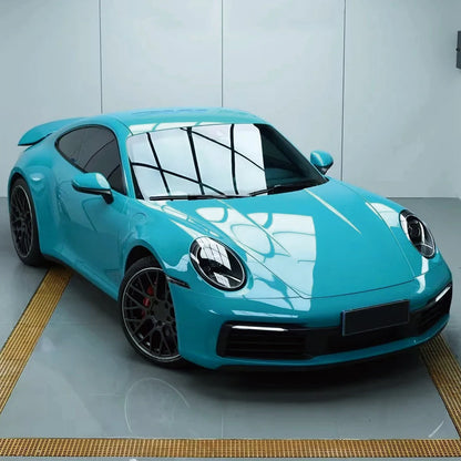 Car Sticker Bubble Free Vinyl Film Ultra Gloss Miami Blue PET Auto DIY Decal Vehicle Body Self Adhesive Sticker Car Accessories