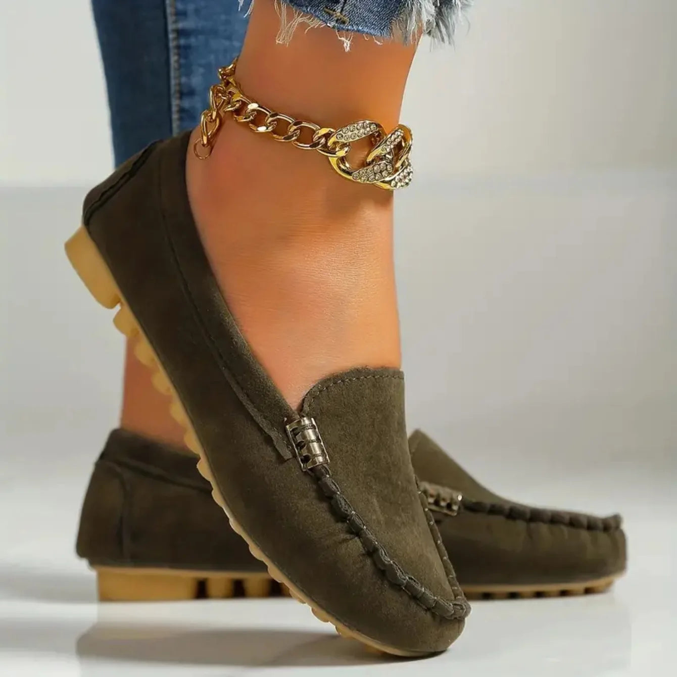 Women Casual Shoes 2024 New Spring and Autumn Flat Loafers Shoes Women Fashion Non-slip Soft Denim Flat Shoes Zapatos De Mujer