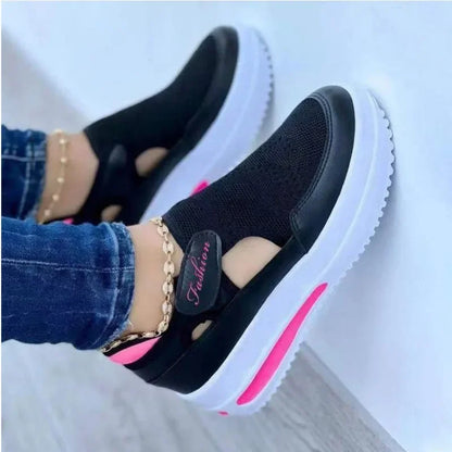 Women Shoes Woman Tennis Shoes Canvas Shoe Red Sneakers Female Casual Shoes Ladies Hollow Out Sport Shoes Platform Sneaker