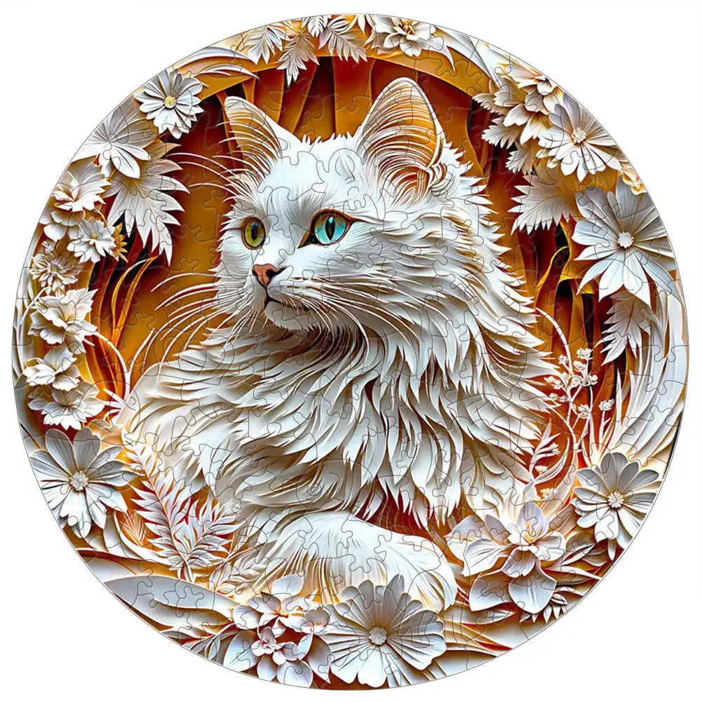 Populal Cat Jigsaw Wooden Puzzle Children'S Puzzle Gifts Unique Family Puzzle Games Intelligent Wooden Diy Crafts Games Puzzles